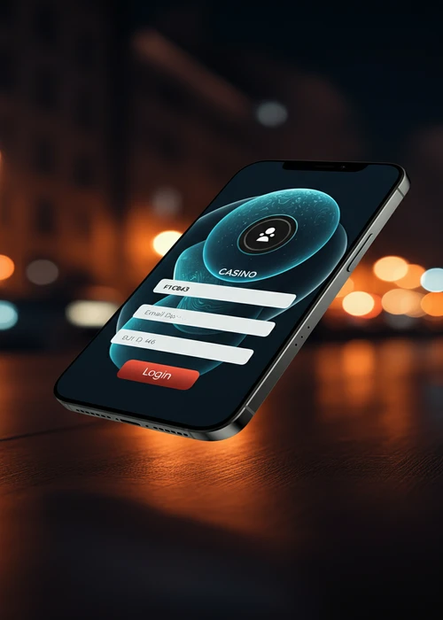 Formulaire de connexion simple et sécurisé d'Aphrodite Casino avec les champs email et mot de passe visibles.