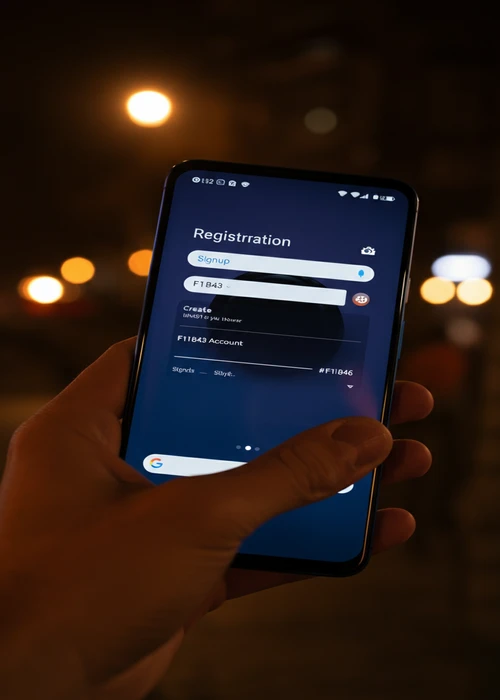 Formulaire d'inscription simple et rapide du Aphrodite Casino, invitant les nouveaux joueurs à créer leur compte.